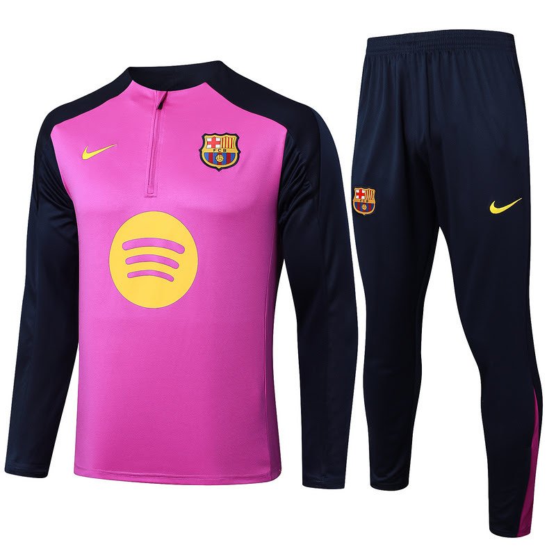 B2504 2425 Barcelona purple training suit half zipper Size S-XXL