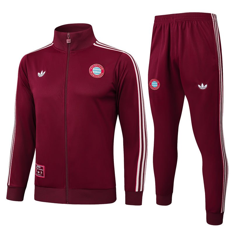 A2506 2425 Juventus deep red training suit long zipper Size S-XXL
