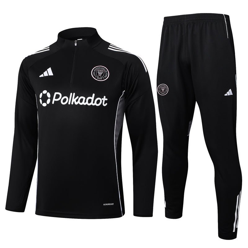 B2521 2526 MIAMI half zipper black training suit S-XXL