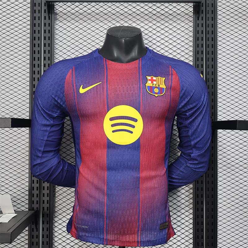 2526 Barcelona home player Long Sleeves version S-2XL
