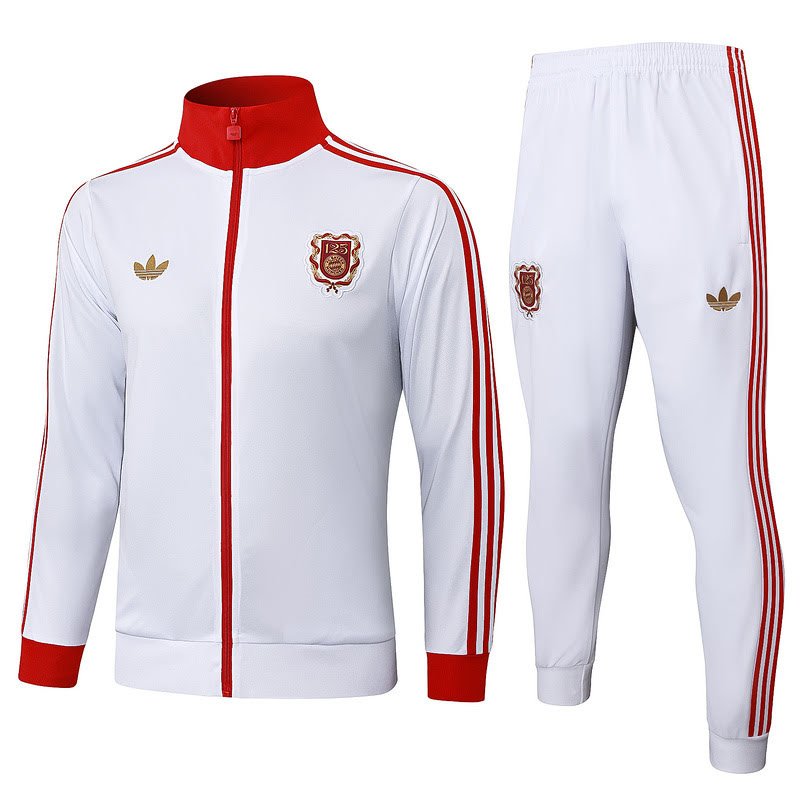 A2516 2526 Juventus white training suit long zipper Size S-XXL