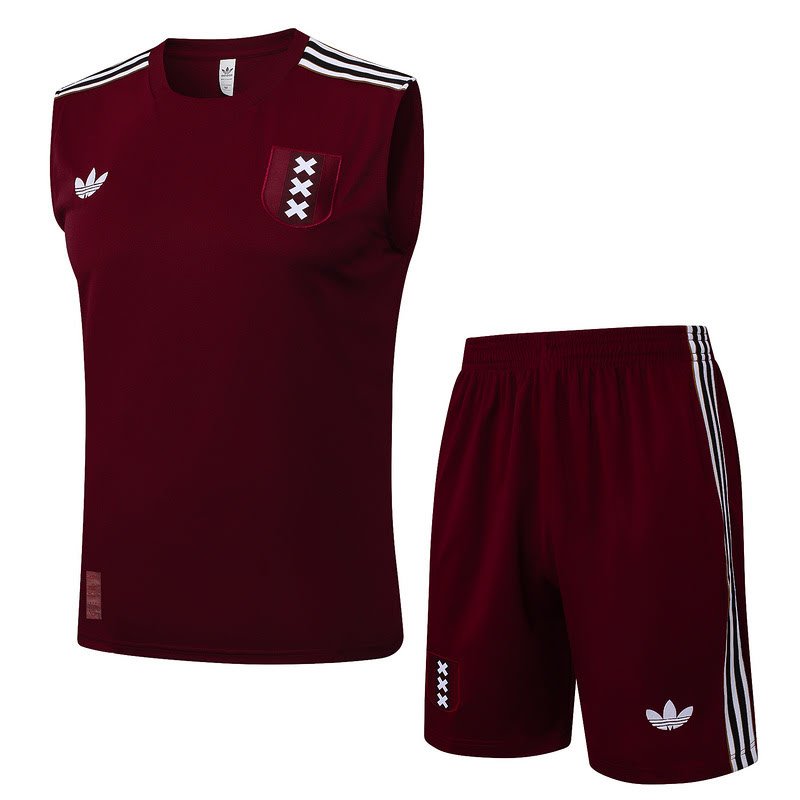 D2531 2526 Ajax deep red taining suit vest S-XXL