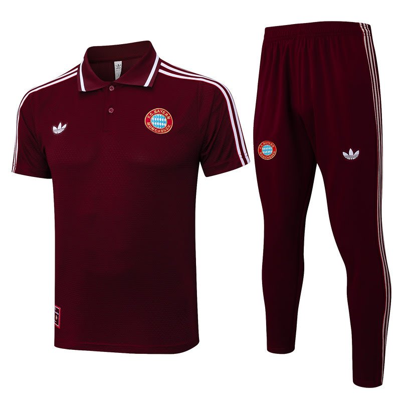 C2514# 2526 Polo Bayern deep red kit S-XXL