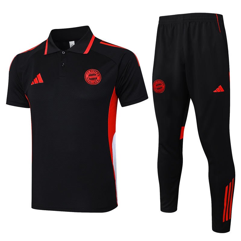 C2515# 2526 Polo Bayern Black kit S-XXL