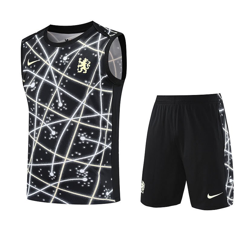 2526 chelsea training suit black vest S-XXL