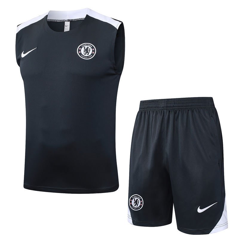 D2575 2526 Chelsea deep grey vest training kit S-XXL
