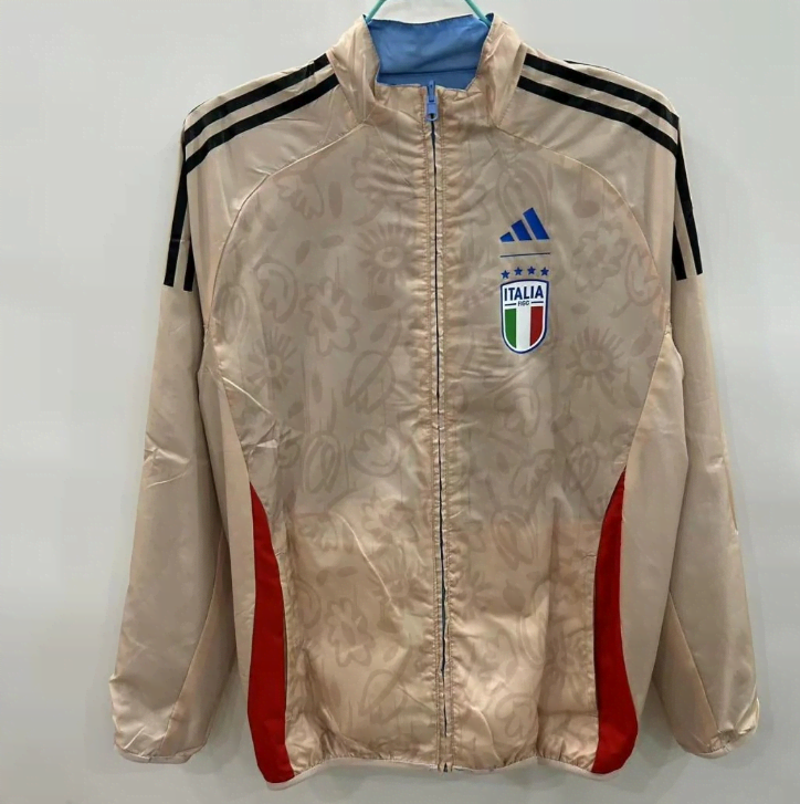 Italian apricot double-faced windbreaker S-2XL
