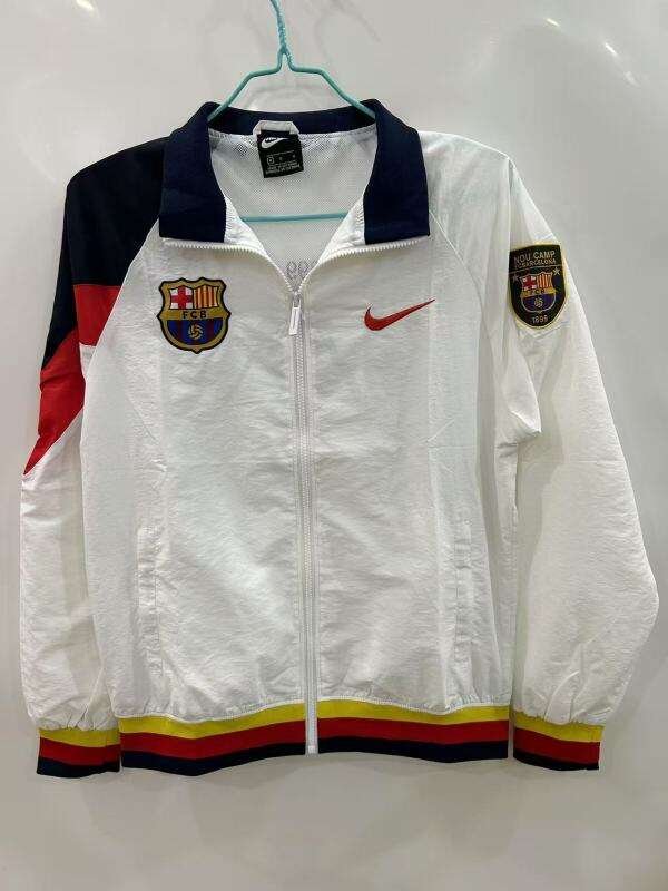 Barcelona White Single-Sided Windbreaker S-2XL