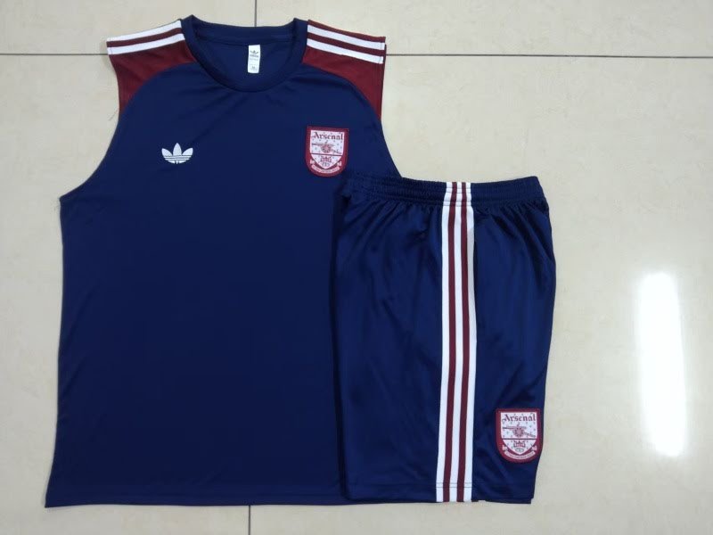 D2589# 25269Arsenal Royal Blue Vest Suit S-2XL