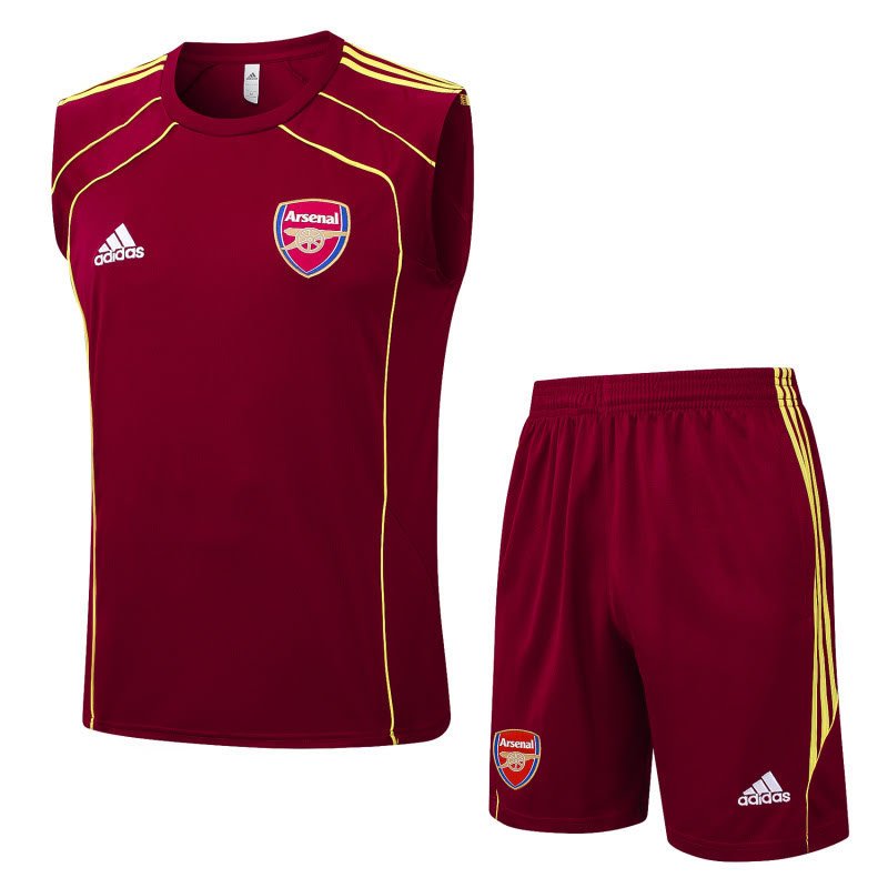 D25108# 2526 Arsenal Dark Red Vest Suit S-2XL