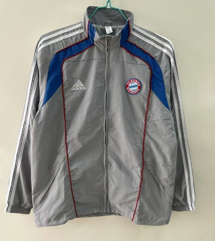 Bayern grey hem single-sided embroidered windbreaker S-2XL