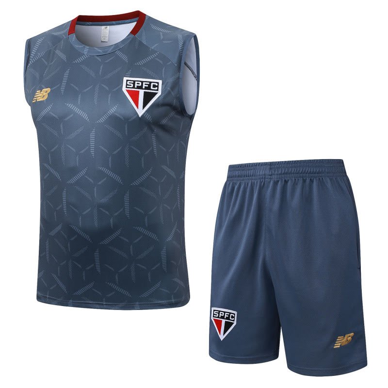 D25130# 2526 Sao Paulo Grey Inkjet Vest Suit S-2XL