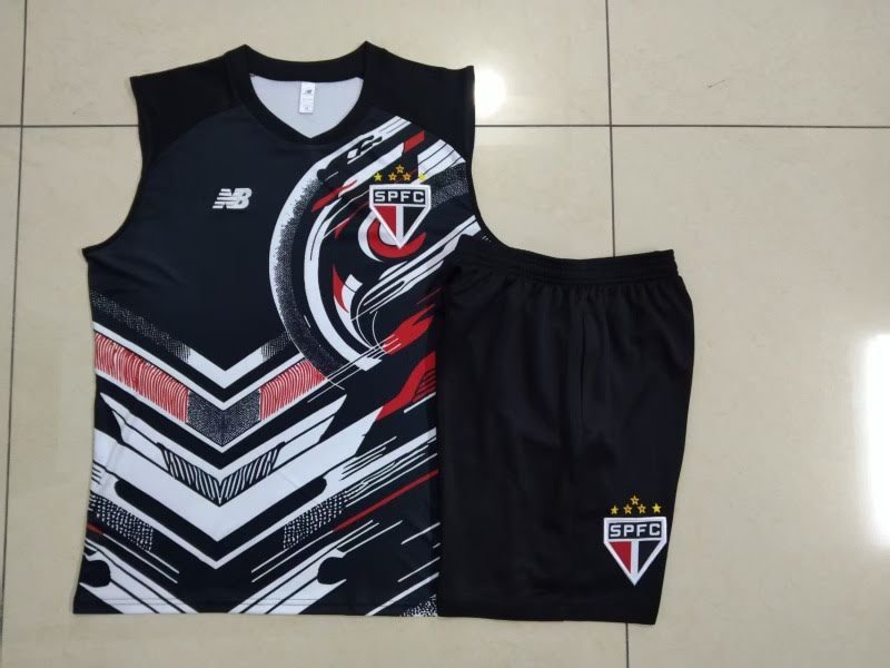 D25159# 2526 Sao Paulo Black Inkjet Vest Suit S-2XL