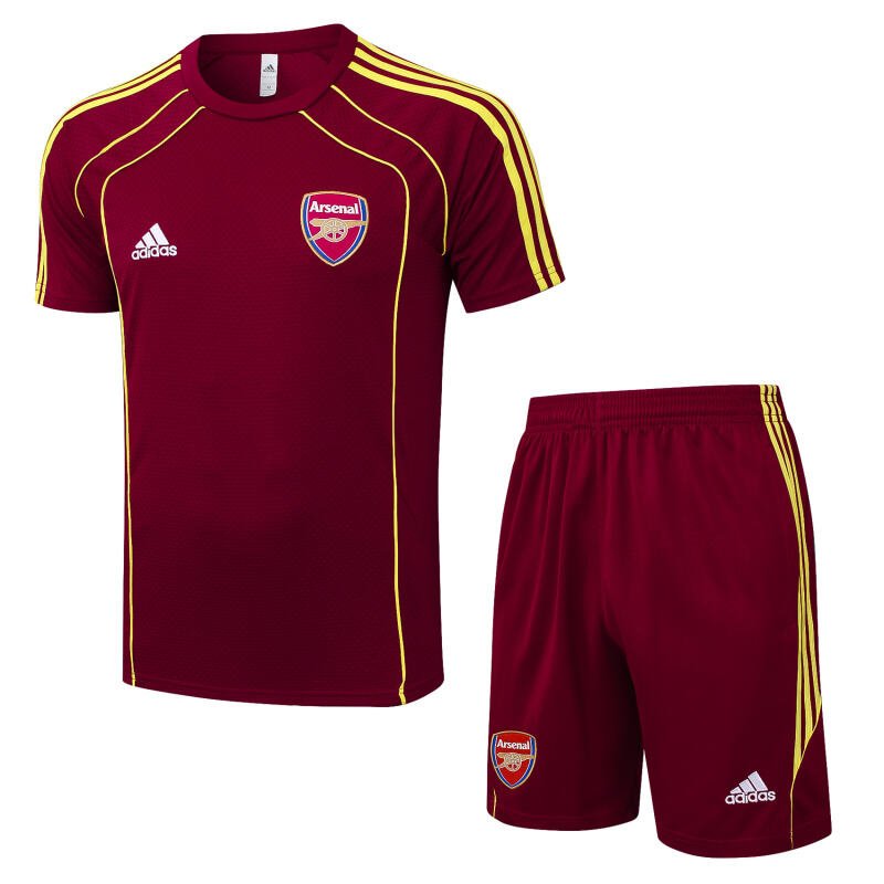 D25107# 2526 Arsenal Dark Red Retro Edition Short Sleeve Suit S-2XL