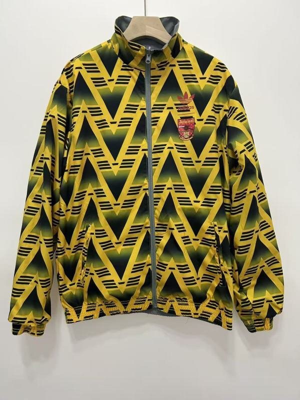 Arsenal Gold Gray Double-Sided Silicone Windbreaker S-2XL