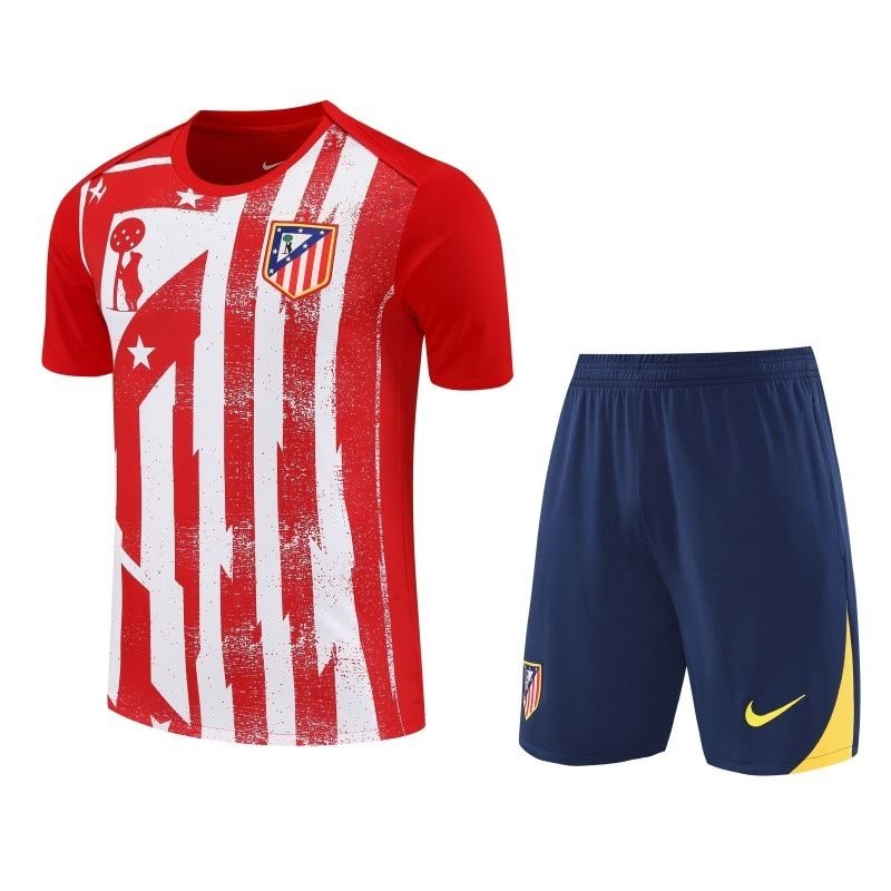 2526 Atletico Madrid Red Inkjet Short Sleeve Suit S-2XL