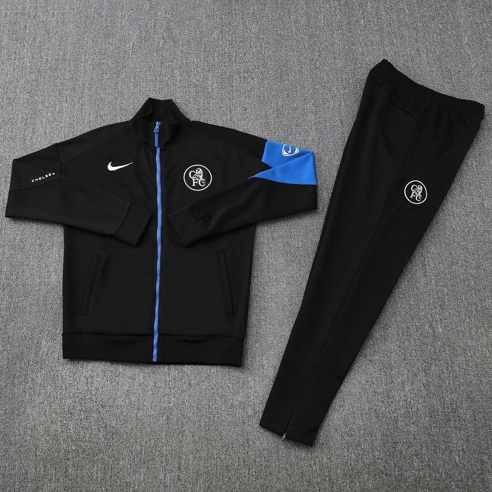 2526 Chelsea Black Full Zip Suit S-2XL
