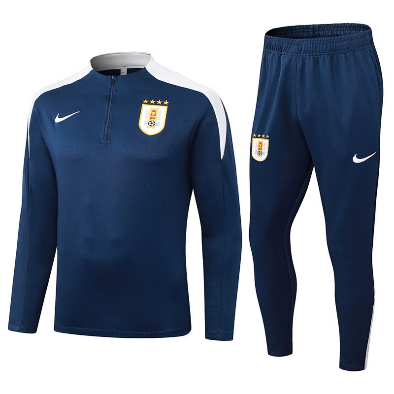 25∕26 Uruguay half zipper  blue kit  S-2XL