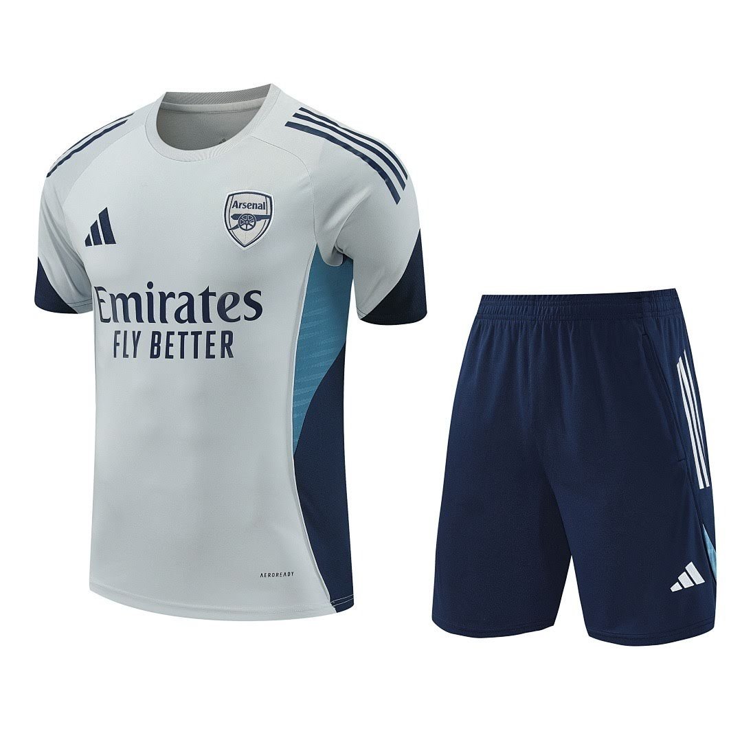 D25190# 2526 Arsenal Light Grey Short Sleeve Suit S-2XL