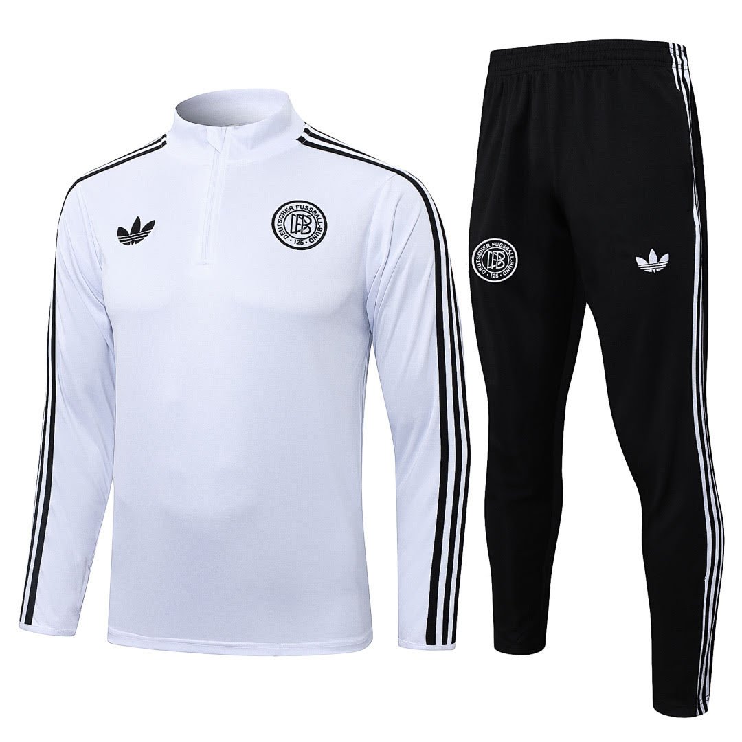 B2560# 2526 German White 125th Anniversary Half-Zip Set S-2XL