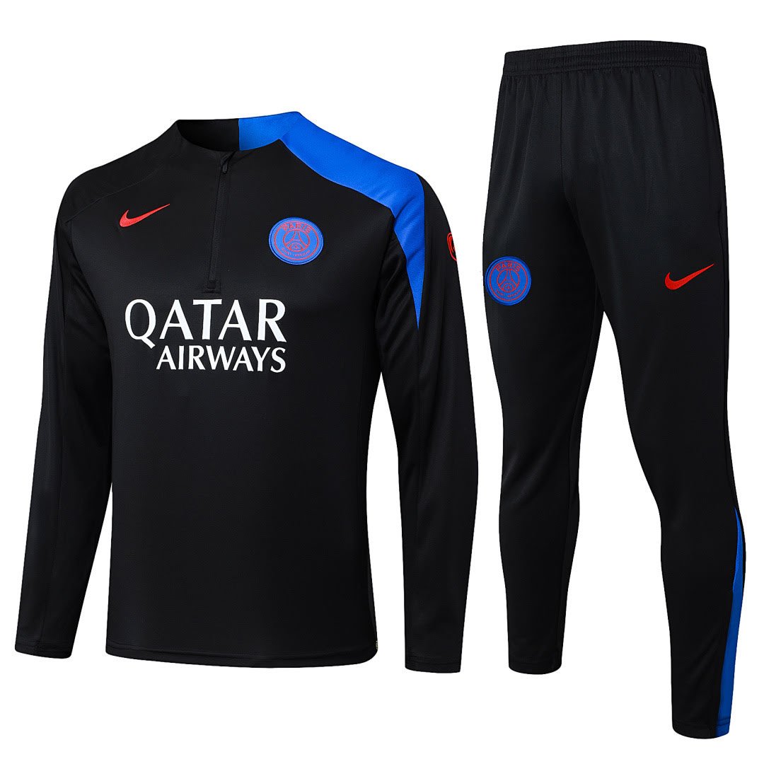 B25122# 2526 PSG Black Half-Zip Suit S-2XL