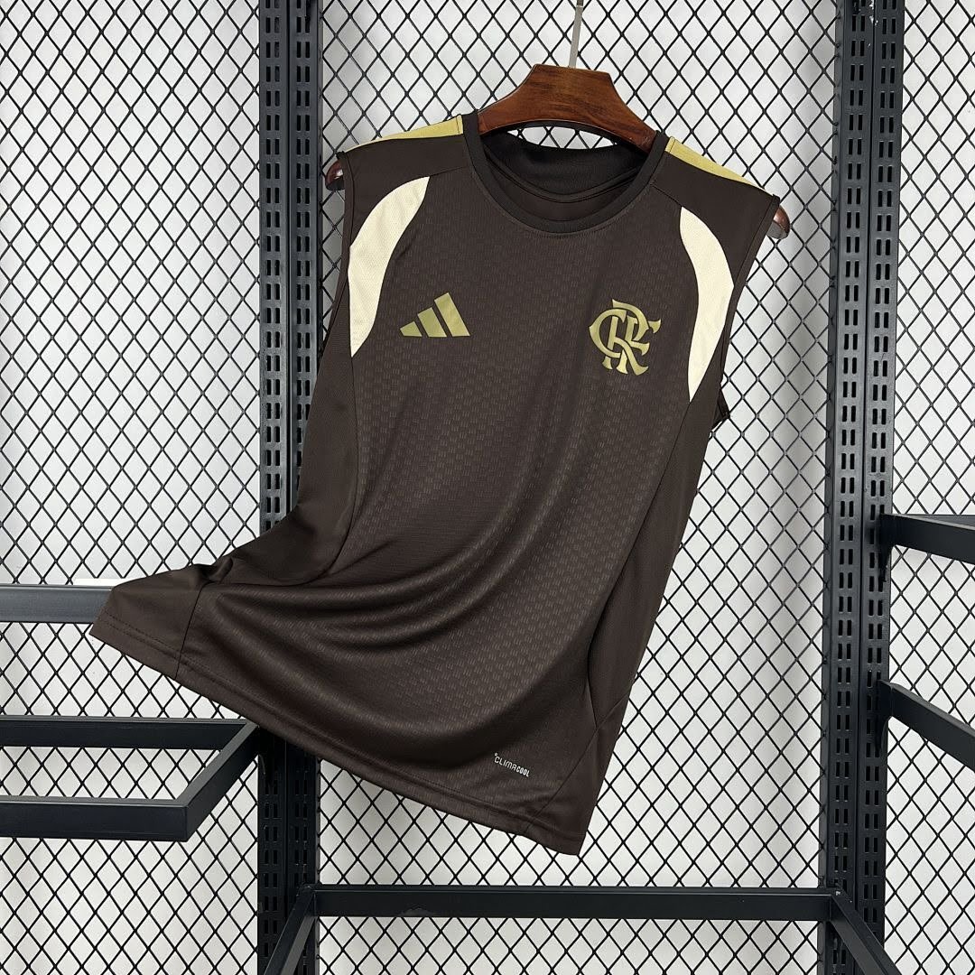 26-27 Flamengo training uniform dark brown vest S-4XL