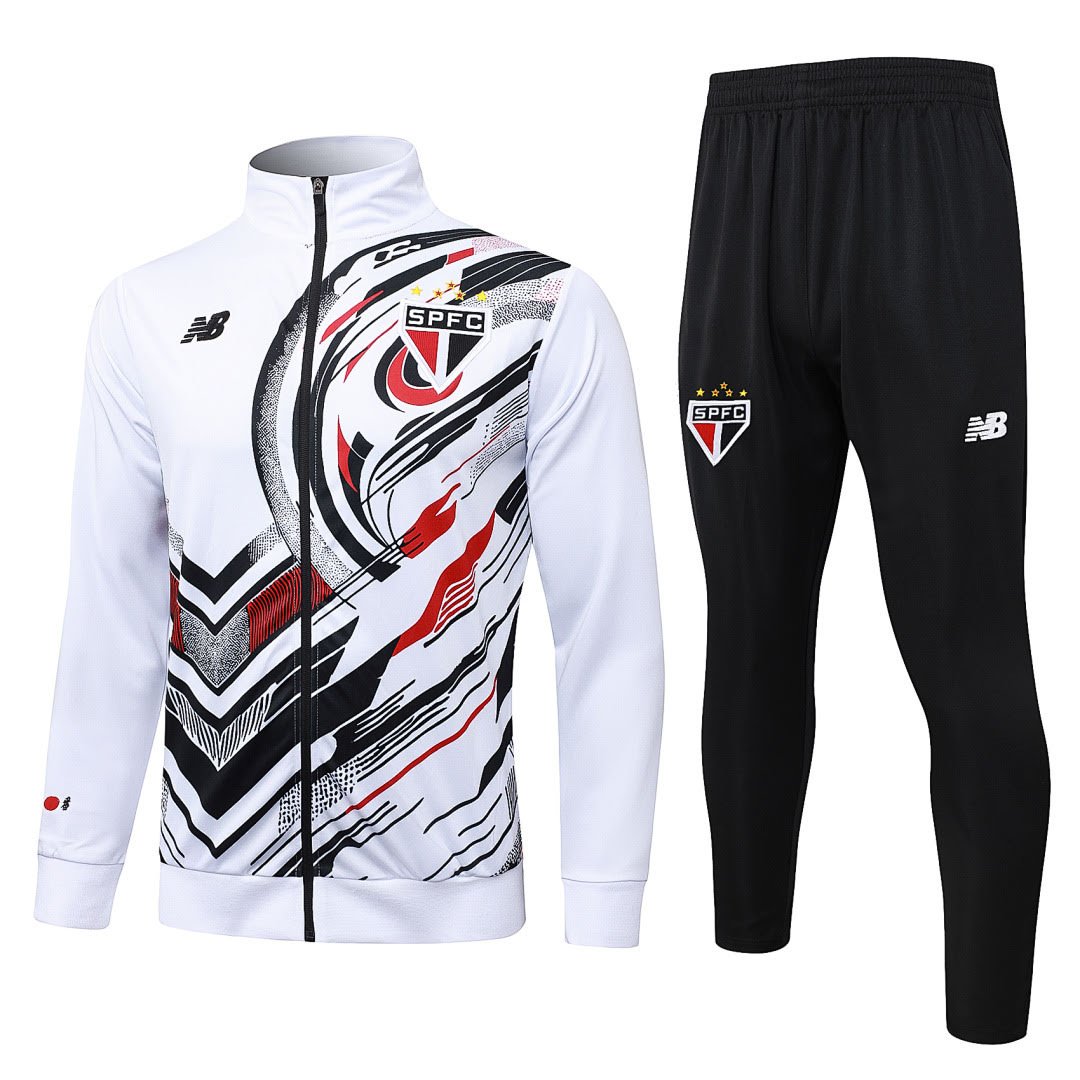 A2574# 2526 São Paulo white and black  Half-Zip Suit S-2XL