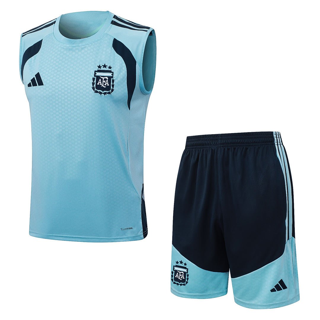 D26002# 2627 Argentina Sky Blue Vest Set S-2XL