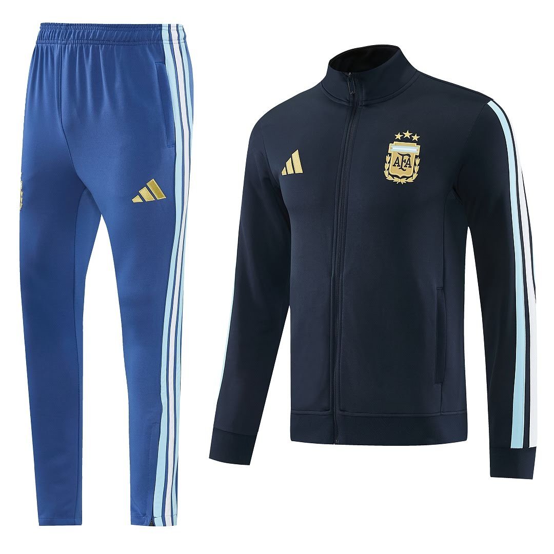 2627 Argentina Royal Blue Long Zipper Suit S-2XL