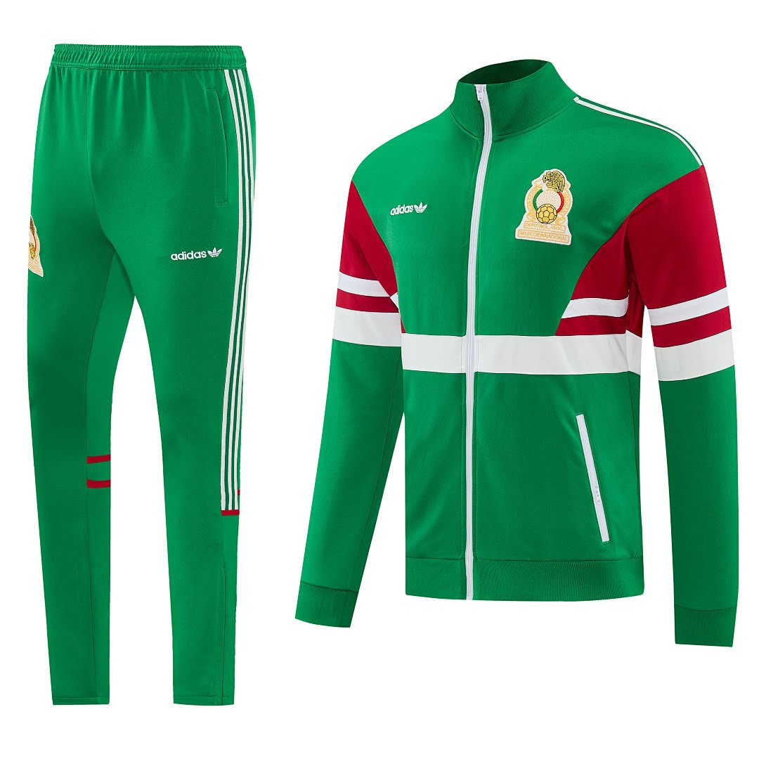 2627 Mexican Red and Green Long Zipper Suit S-2XL
