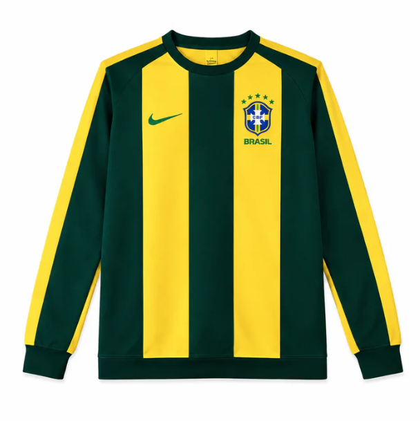 Brazil 2026 Sweatshirt Long Sleeve-Green/Yellow S-2XL