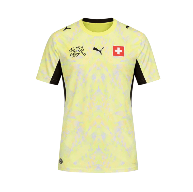 2627 Switzerland Goalkeeper Yellow Jersey S-4XL