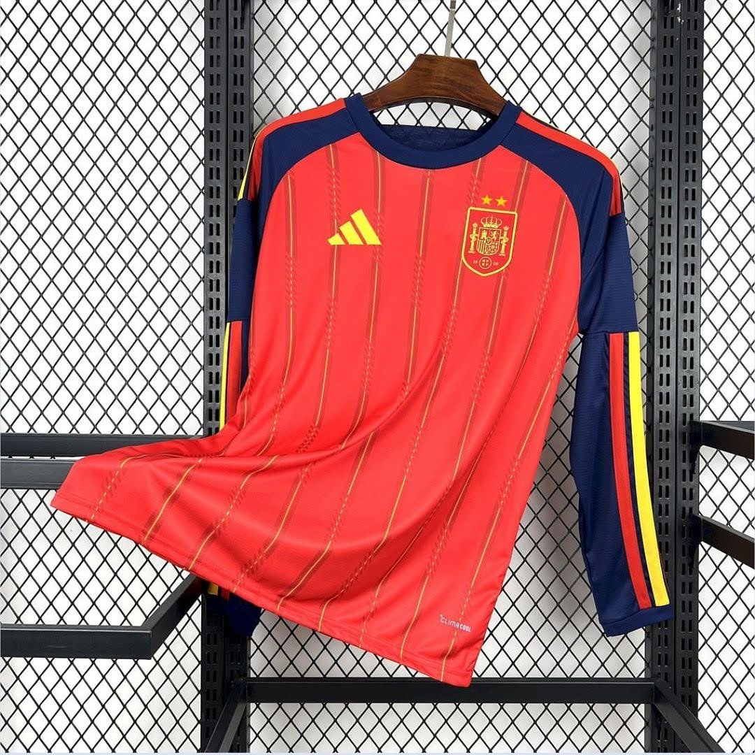 2627 Spain Home Long-Sleeve Jersey (2-Star) S-4XL