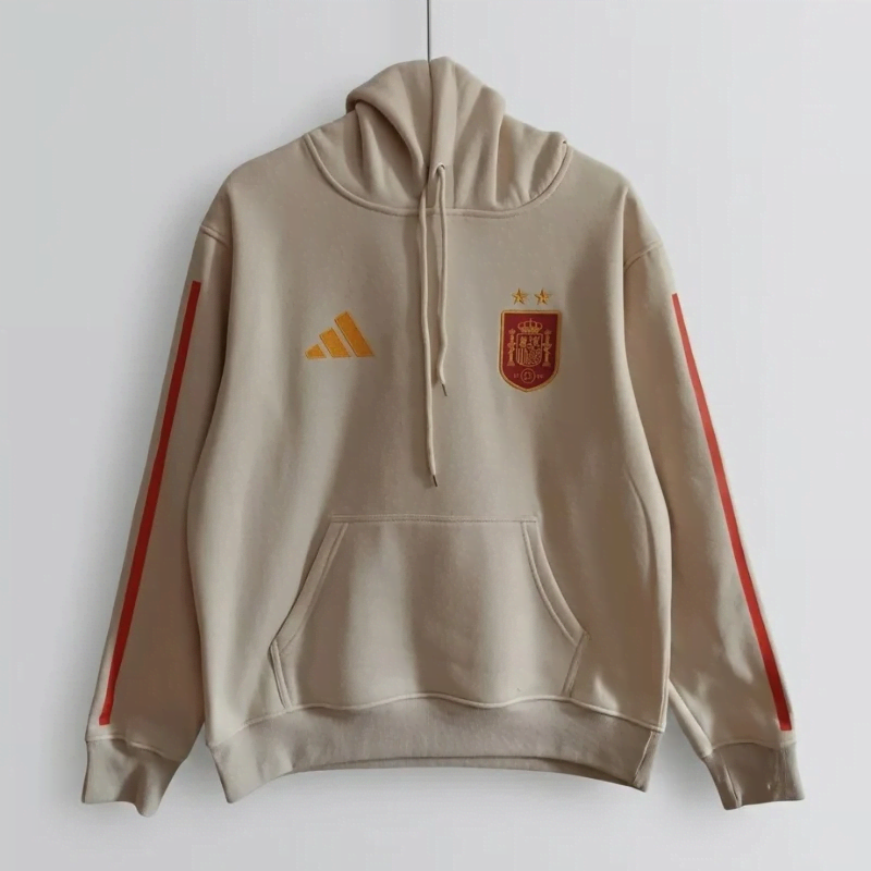 2627 Spain Team Hoodie - Beige/Red S-2XL