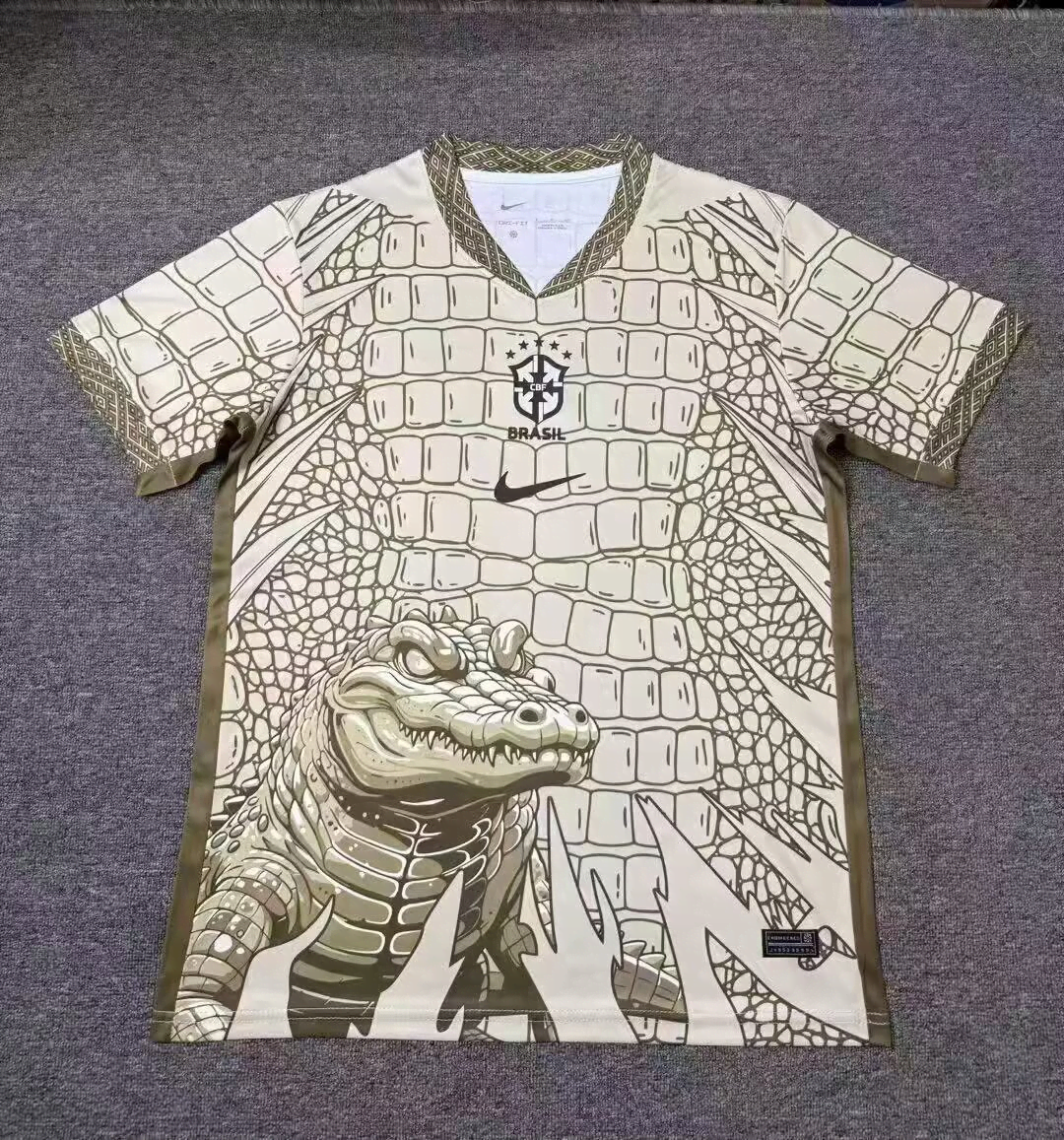 2627 Brazil Special Edition Gold Crocodile Jersey S-4XL